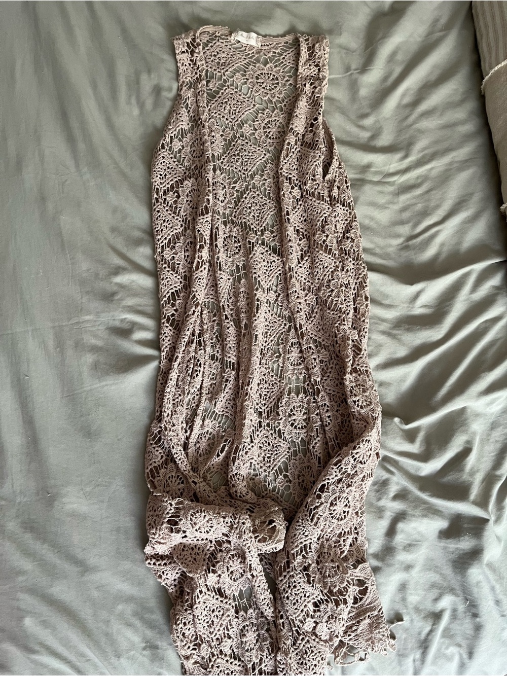 Altar'd State Mauve Crochet Maxi Dress